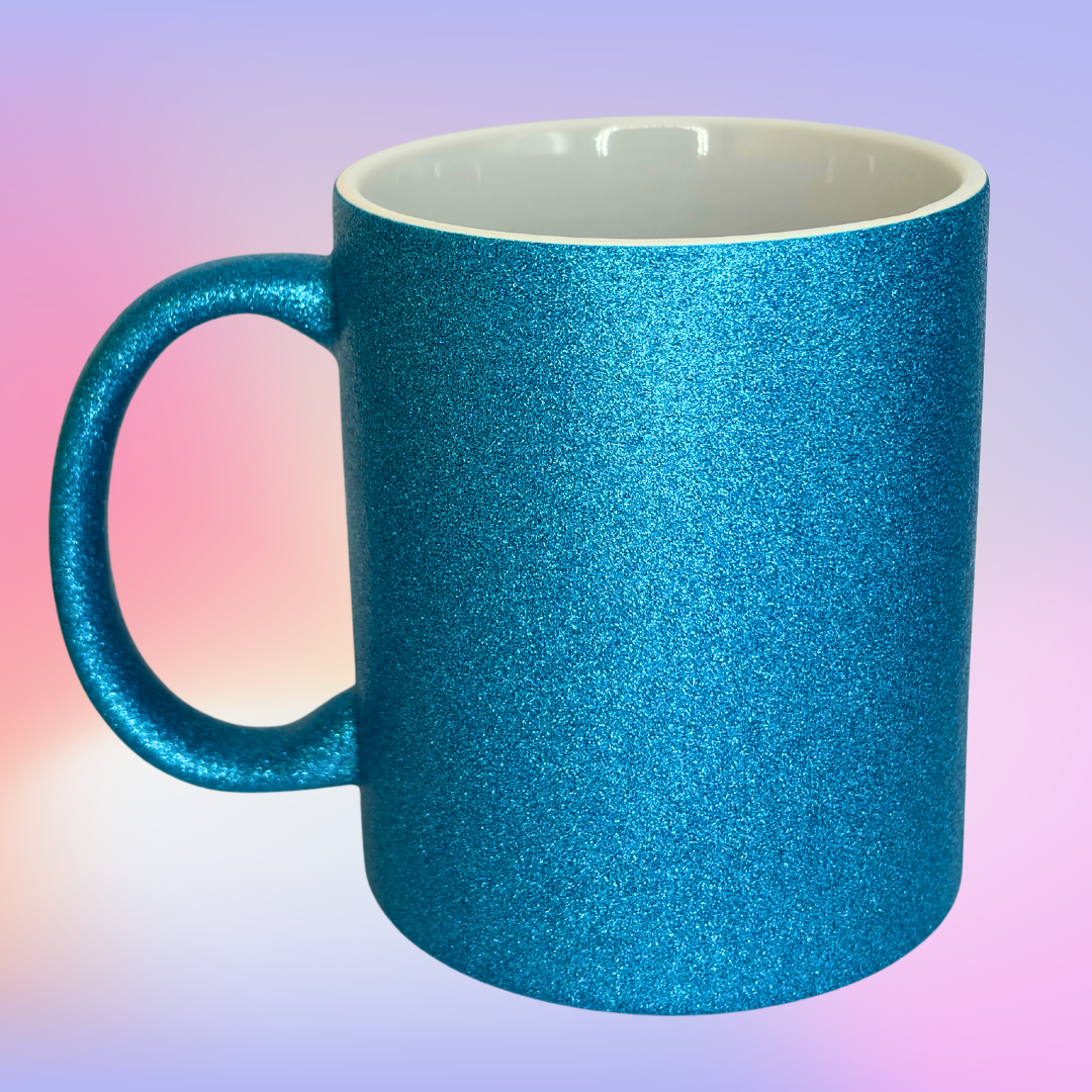 Taza Glitter Azul - Selecciona frase de reggaeton