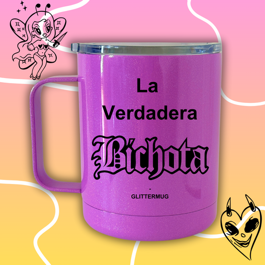 Taza Térmica Karol G con hada al reverso - Selecciona frase de la Bichota