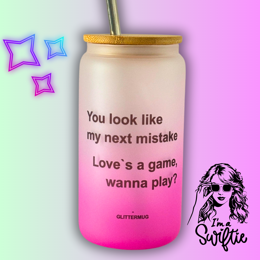 Vaso Taylor con Swiftie al reverso  - Selecciona frase y color de vaso