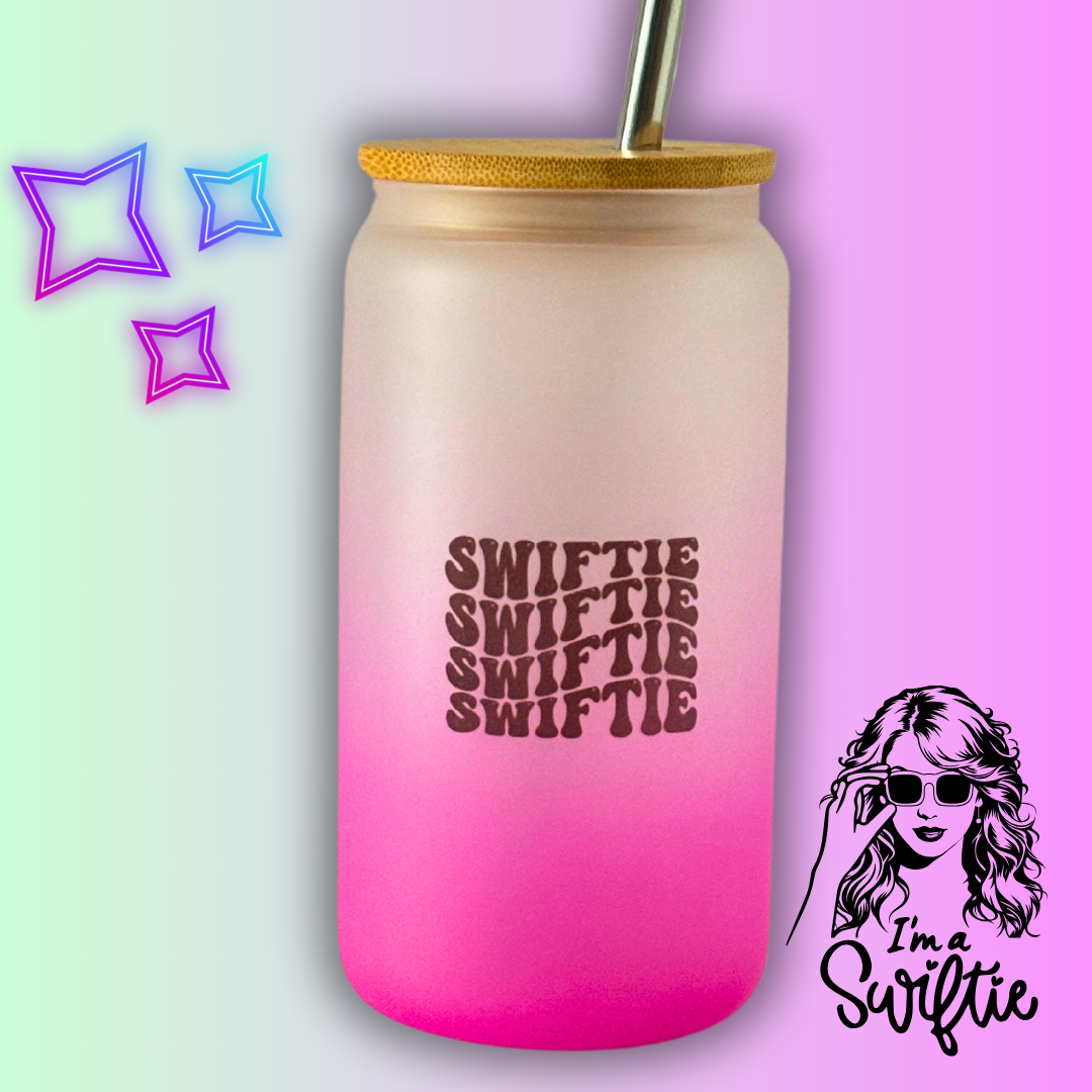 Vaso Taylor con Swiftie al reverso  - Selecciona frase y color de vaso