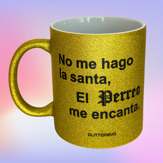 Taza Glitter Dorada - Selecciona frase de reggaeton